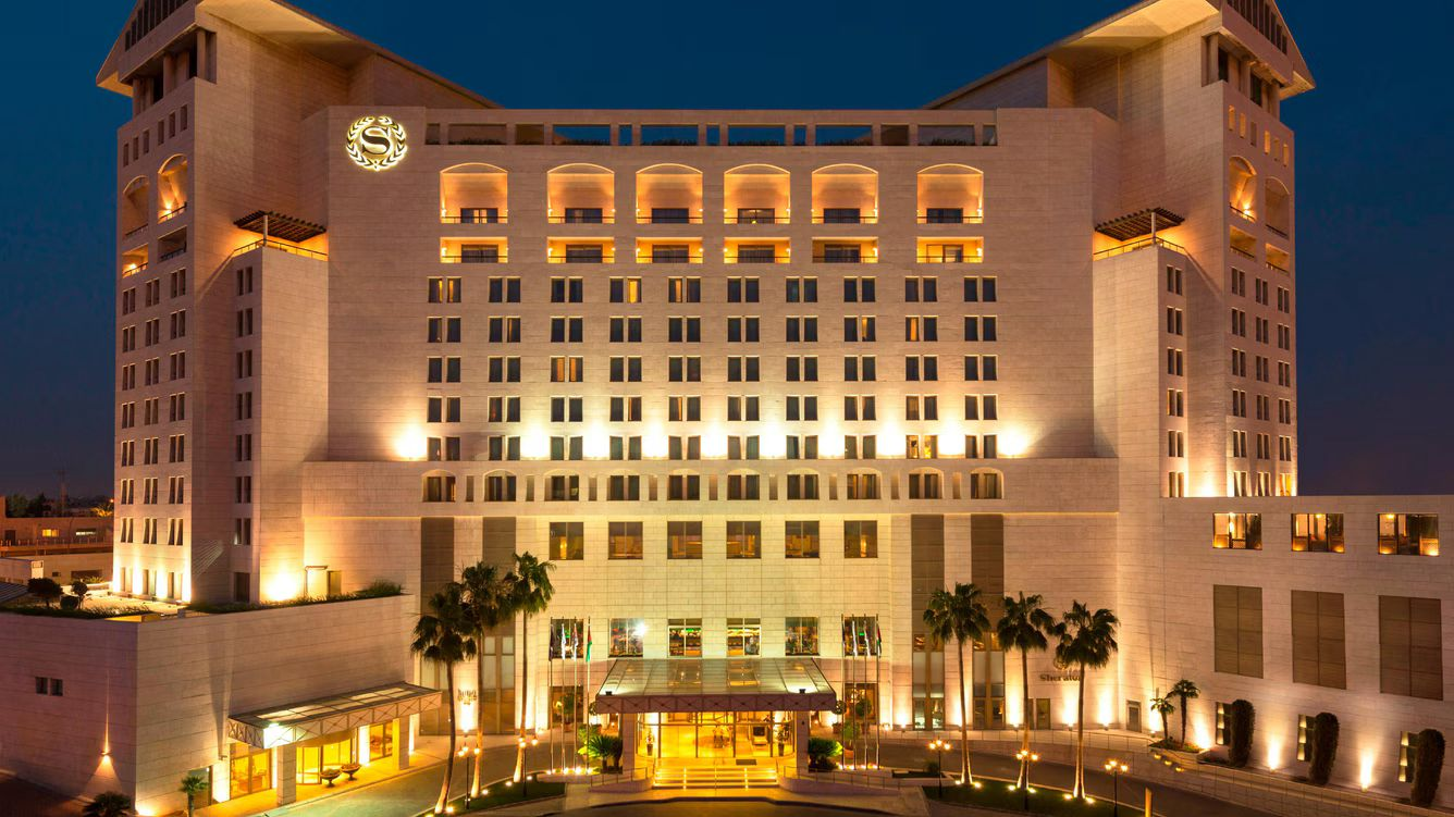 Sheraton Amman Al Nabil Hotel at night